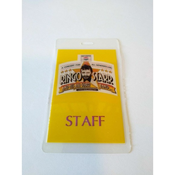 Ringo Starr Backstage Concert Pass 1989 Original Rock Pop Music The Beatles - Picture 4 of 5